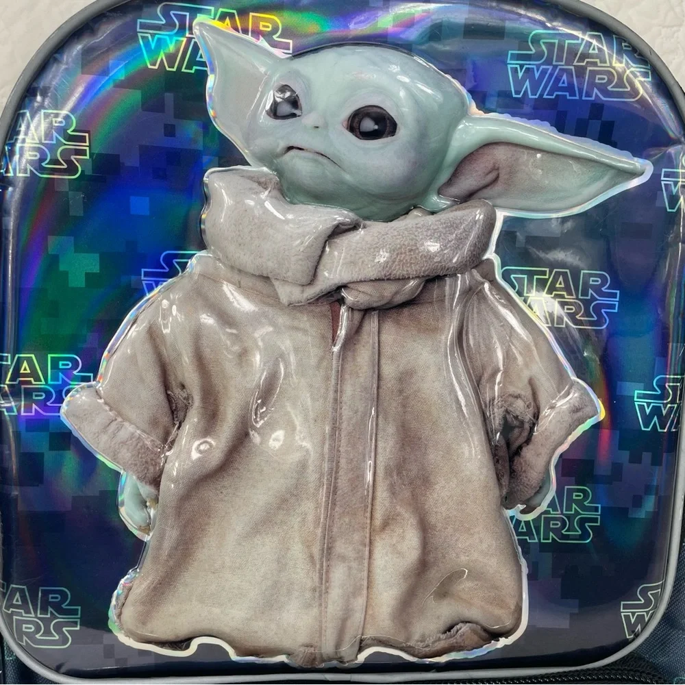🔥 🔥Disney Star Wars Mandalorian Grogu Baby Yoda Kids Backpack Collectible